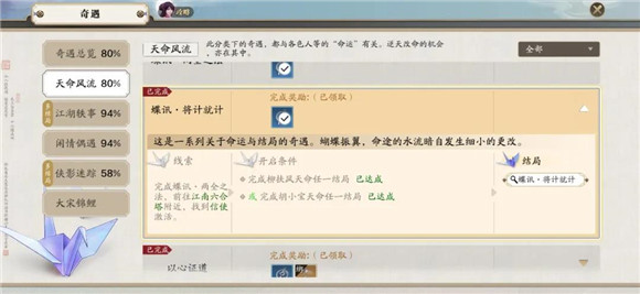 天涯明月刀手游蝶讯将计就计触发条件和位置说明