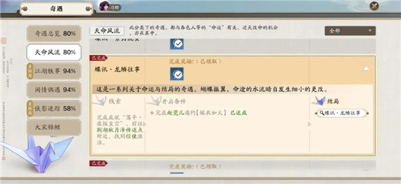 天涯明月刀手游蝶讯龙鳞往事触发条件和位置说明