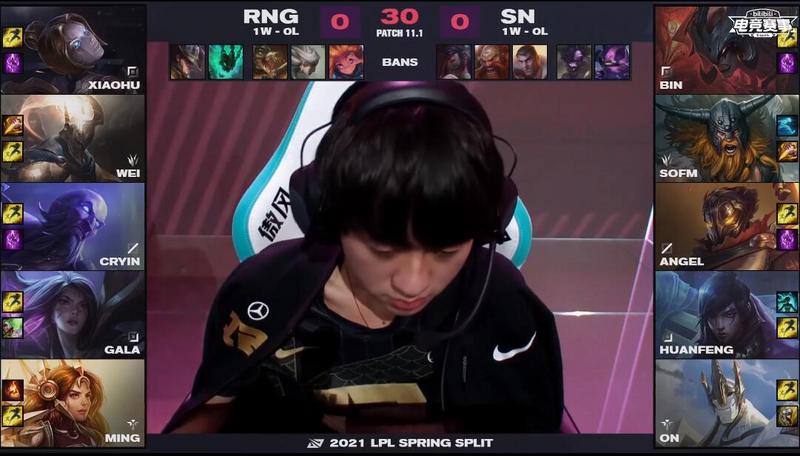 【英雄联盟】RNG 2:1 SN  虎大将军达成2000杀 势如破竹战胜SN