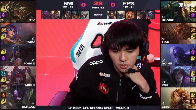 【英雄联盟】FPX 2:0 RW     Lwx豪取五杀  FPX乘碾压之势战胜RW