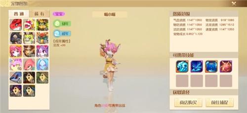 梦想新大陆光羽宠物选择推荐