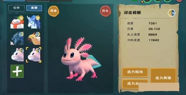 创造与魔法顽皮蝾螈抓取方法、饲料、位置、属性汇总