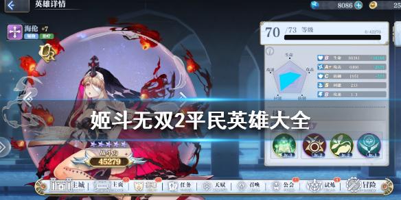 姬斗无双2平民英雄有哪些 平民英雄大全