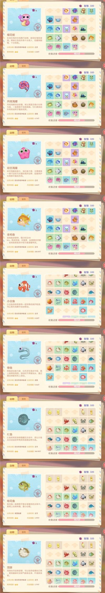 摩尔庄园手游都有哪些鱼？