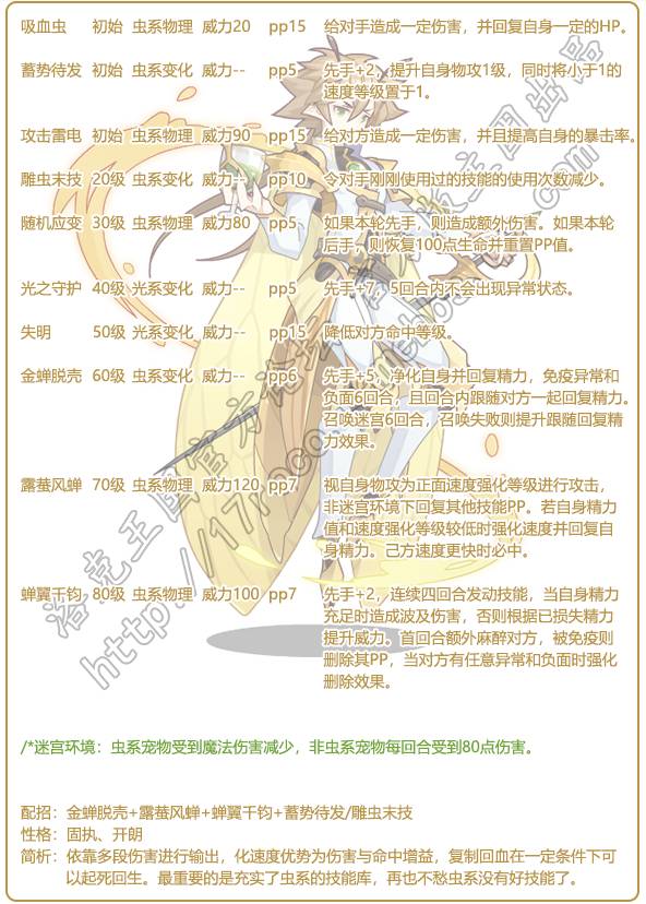 洛克王国金翼瑟卡特技能解析