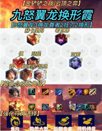 金铲铲之战九怒翼龙换形霞怎么玩