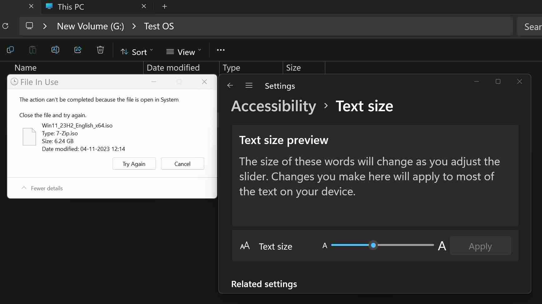 微软 Win11 23H2 预览版新功能:提升文件管理器文本缩放体验