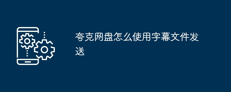 夸克网盘怎么使用字幕文件发送