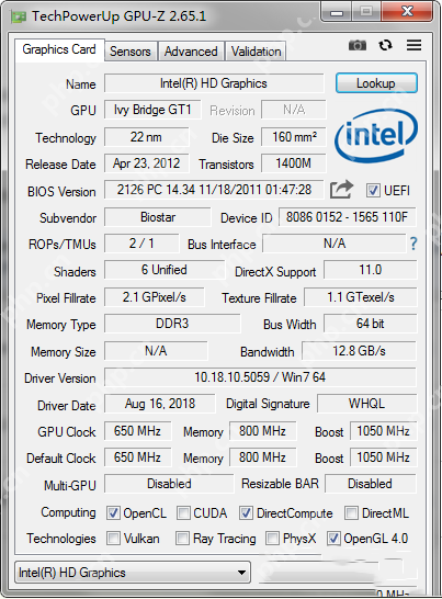 GPU-Z发布2.65.1版本更新!支持部分新显卡并修复2.65版本问题