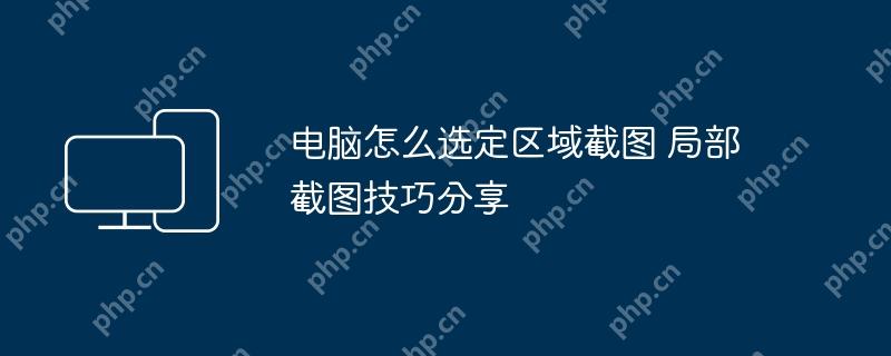 电脑怎么选定区域截图 局部截图技巧分享