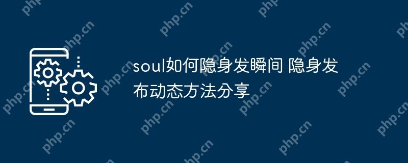 soul如何隐身发瞬间 隐身发布动态方法分享