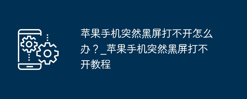 苹果手机突然黑屏打不开怎么办？_苹果手机突然黑屏打不开教程