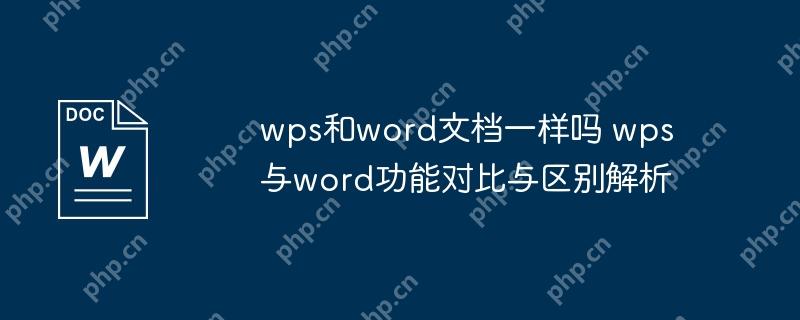 wps和word文档一样吗 wps与word功能对比与区别解析