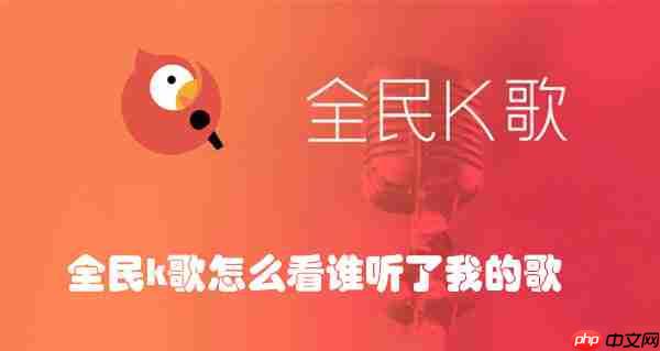 全民k歌怎么看谁听了我的歌