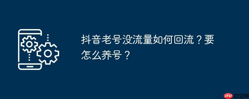 抖音老号没流量如何回流？要怎么养号？