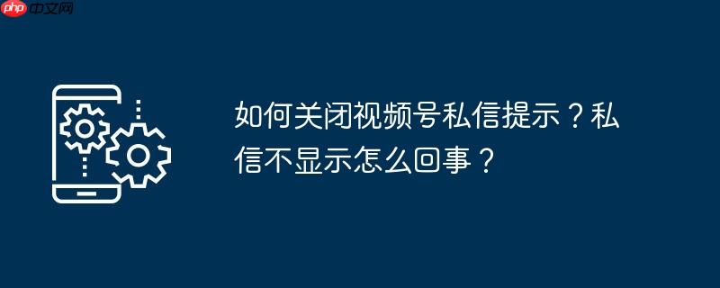 如何关闭视频号私信提示？私信不显示怎么回事？