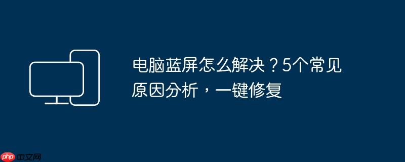 电脑蓝屏怎么解决？5个常见原因分析,一键修复