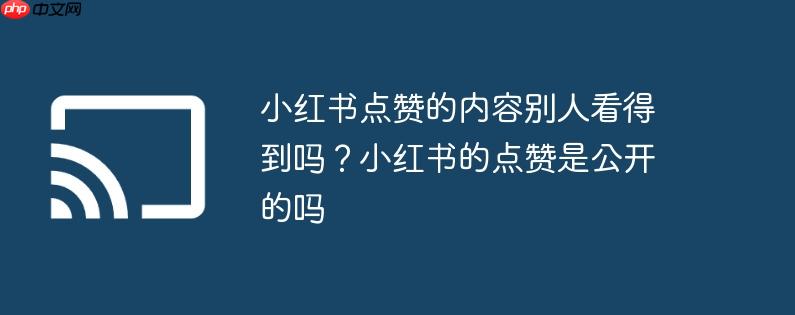 小红书点赞的内容别人看得到吗？小红书的点赞是公开的吗