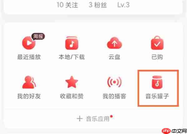 网易云音乐怎么分享音乐罐子