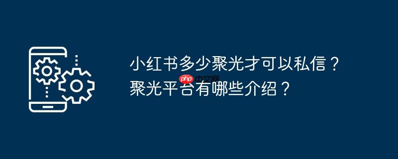 小红书多少聚光才可以私信？聚光平台有哪些介绍？