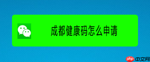 微信怎么申请成都健康码