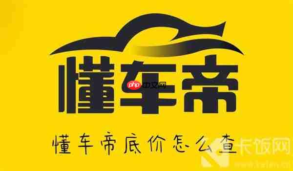 懂车帝底价怎么查
