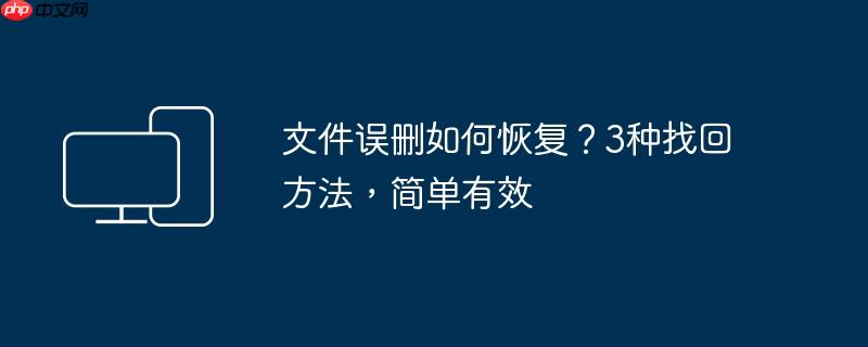 文件误删如何恢复？3种找回方法,简单有效