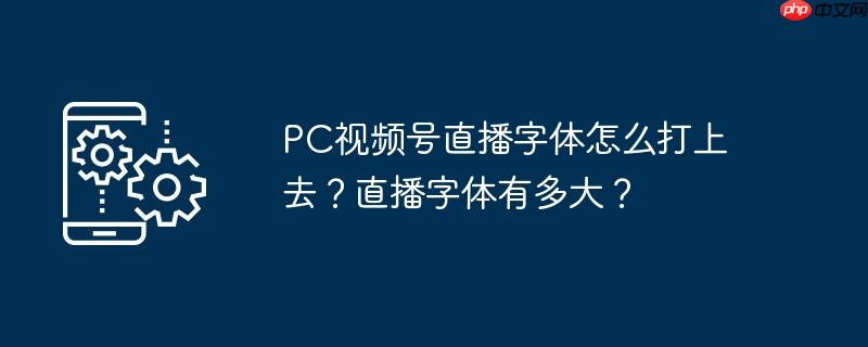 PC视频号直播字体怎么打上去？直播字体有多大？