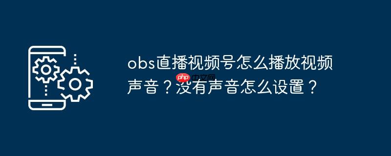 obs直播视频号怎么播放视频声音？没有声音怎么设置？