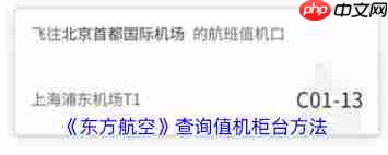 东方航空如何查看登机柜台