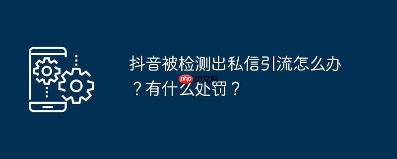 抖音被检测出私信引流怎么办？有什么处罚？
