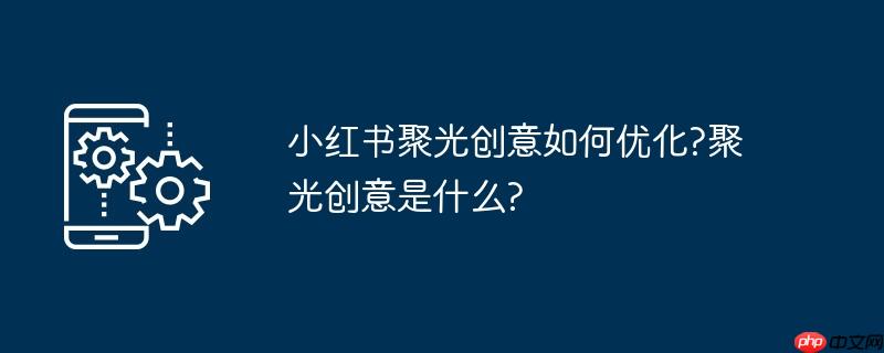 小红书聚光创意如何优化?聚光创意是什么?