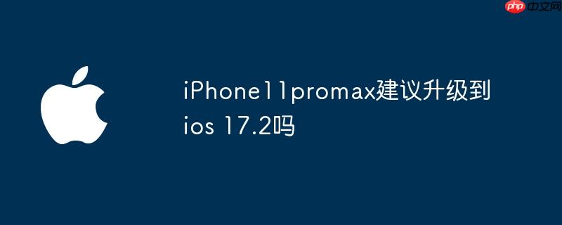 iPhone11promax建议升级到ios 17.2吗