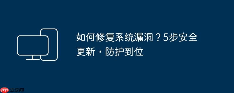 如何修复系统漏洞？5步安全更新,防护到位