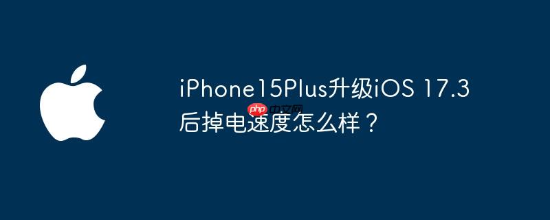 iPhone15Plus升级iOS 17.3后掉电速度怎么样？