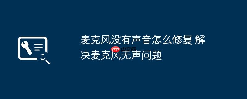 麦克风没有声音怎么修复 解决麦克风无声问题