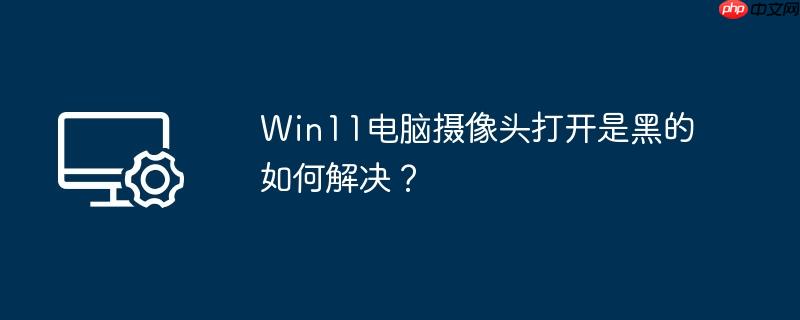 Win11电脑摄像头打开是黑的如何解决？
