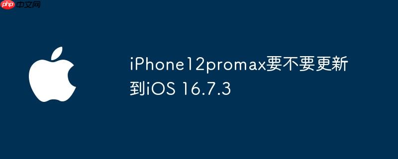 iPhone12promax要不要更新到iOS 16.7.3