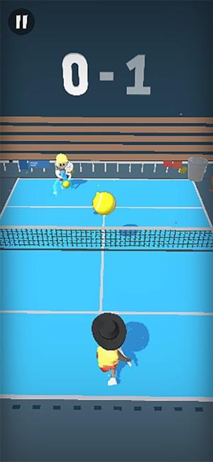 Pocket Tennis Hit tennis