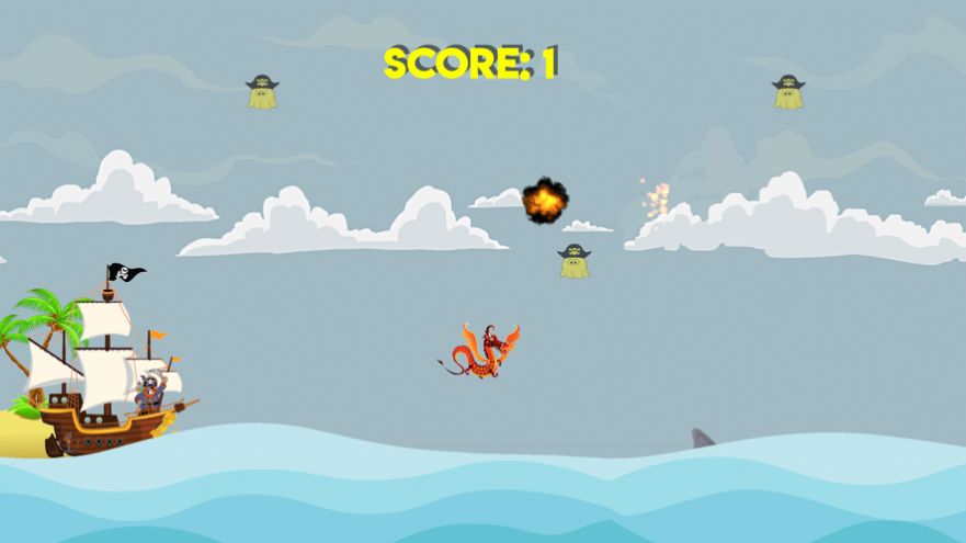 海盗追击巨龙逃脱