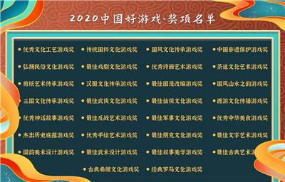 2020年度“中国好游戏”游戏文化评选大赛正式启动