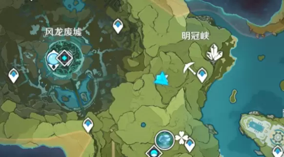 原神明冠峡秘密宝藏位置在哪