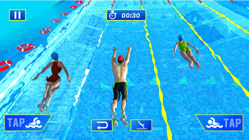 水上游泳池特技比赛