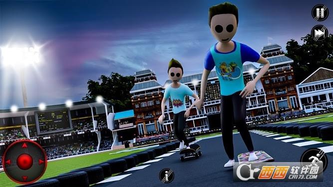 夏季田径运动滑板和篮球