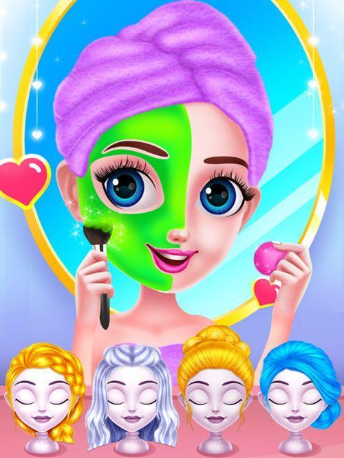 在头发美容院的女孩