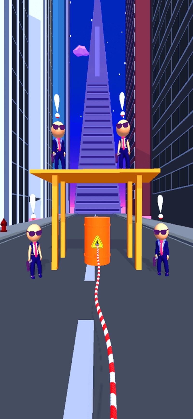 火柴人的绳索扔钩出去