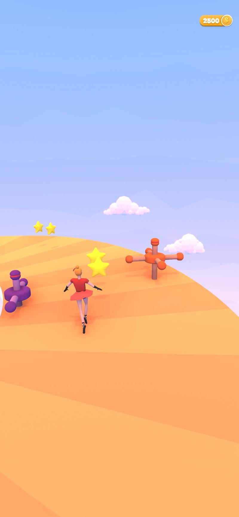 芭蕾舞女演员的奔跑3D