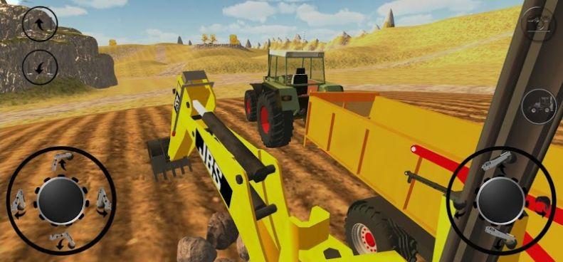 工地挖掘机施工