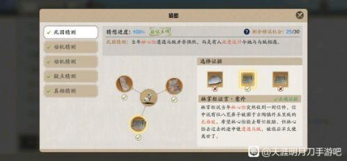 天涯明月刀手游林心怡案答案是什么