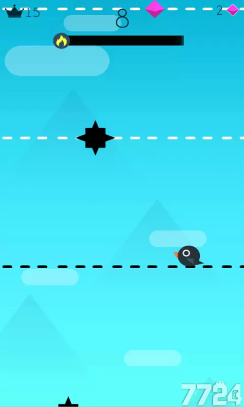 小鸟向上飞小游戏